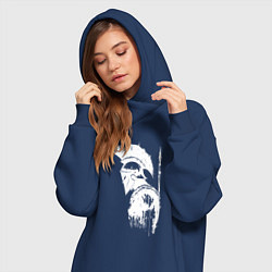 Женское худи-платье Один из 300 спартанцев, цвет: тёмно-синий — фото 2