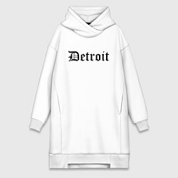 Женское худи-платье Detroit Michigan - USA, цвет: белый