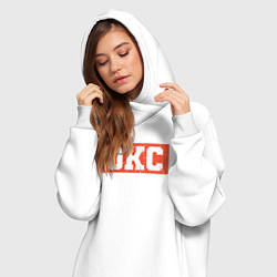 Женское худи-платье OKC - basketball, цвет: белый — фото 2