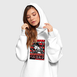 Женское худи-платье Berserk Black Swordsman, цвет: белый — фото 2