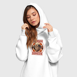 Женское худи-платье Рысь-Гомель, цвет: белый — фото 2