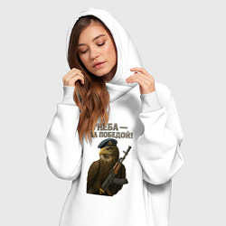 Женское худи-платье Орел ВДВ, цвет: белый — фото 2