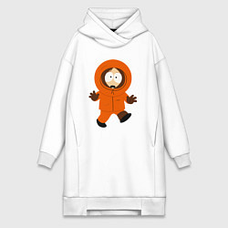 Женское худи-платье Кенни отступает назад, цвет: белый