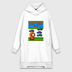 Женское худи-платье Кенни переходит дорогу в дос игре, цвет: белый