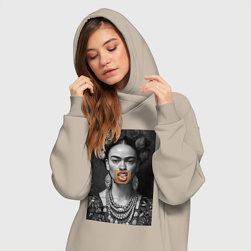 Женская толстовка-платье Фрида swag / Миндальный – фото 3