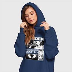 Женское худи-платье Sou sou no frieren, цвет: тёмно-синий — фото 2
