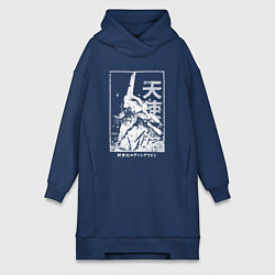 Женское худи-платье Evangelion - berserk, цвет: тёмно-синий