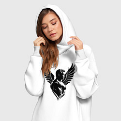 Женское худи-платье Арнольд Шварценеггер с крыльями, цвет: белый — фото 2