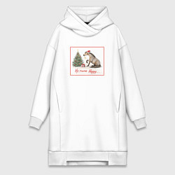 Женская толстовка-платье Хэппи