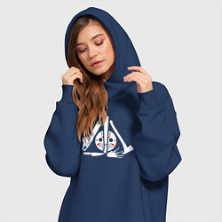 Женское худи-платье Оружие Джейсона, цвет: тёмно-синий — фото 2