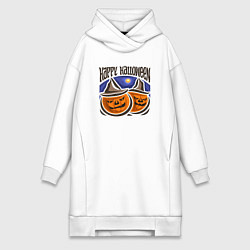 Женская толстовка-платье Happy halloween pumpkin