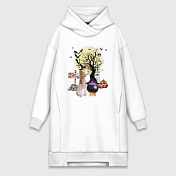 Женская толстовка-платье Полнолуние в Хэллуин