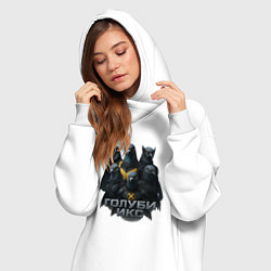 Женское худи-платье Голуби Икс, цвет: белый — фото 2