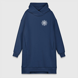 Женское худи-платье Символ шлем ужаса агисхъяльм, цвет: тёмно-синий