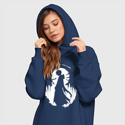 Женское худи-платье Аниме гот, цвет: тёмно-синий — фото 2
