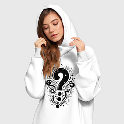 Женское худи-платье Тайна в деталях, цвет: белый — фото 2