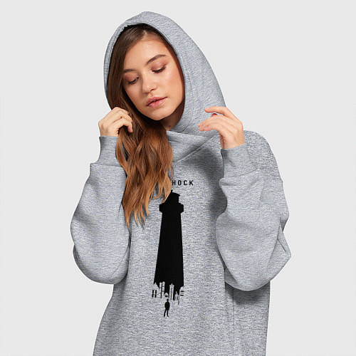 Женская толстовка-платье Биошок маяк / Меланж – фото 3