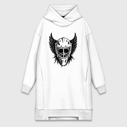 Женская толстовка-платье Крылатая хоккейная маска