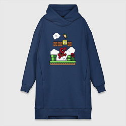 Женская толстовка-платье Deadpool Mario