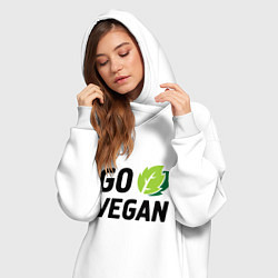 Женское худи-платье Go vegan, цвет: белый — фото 2