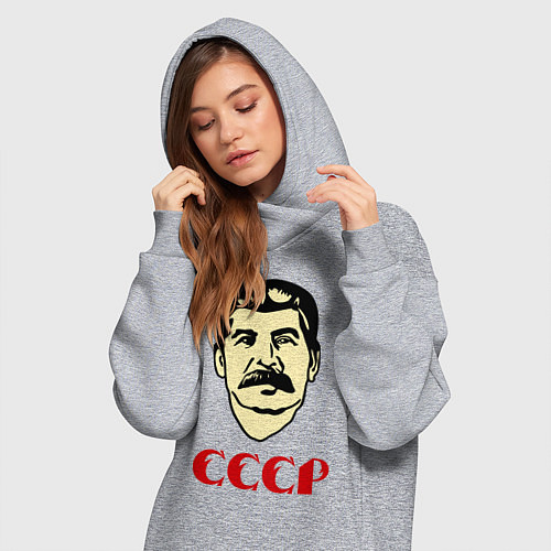 Женская толстовка-платье Сталин: СССР / Меланж – фото 3
