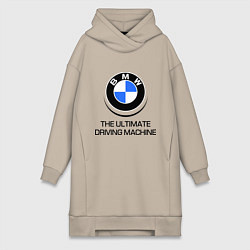 Женское худи-платье BMW Driving Machine, цвет: миндальный