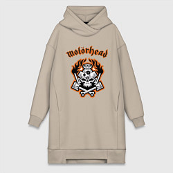 Женское худи-платье Motorhead, цвет: миндальный