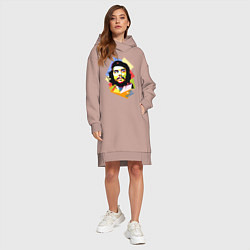 Женское худи-платье Che Guevara Art, цвет: пыльно-розовый — фото 2