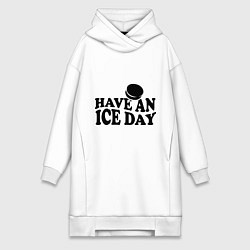 Женское худи-платье Have an ice day, цвет: белый