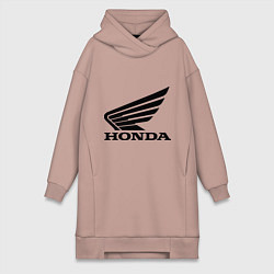 Женское худи-платье Honda Motor, цвет: пыльно-розовый