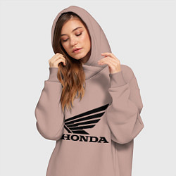 Женское худи-платье Honda Motor, цвет: пыльно-розовый — фото 2