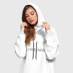 Женское худи-платье Lineage logo, цвет: белый — фото 2