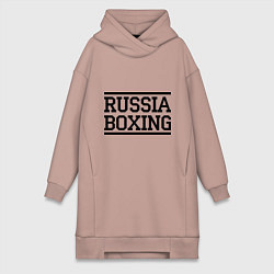 Женская толстовка-платье Russia boxing