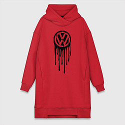 Женское худи-платье Volkswagen, цвет: красный