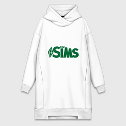 Женское худи-платье Sims, цвет: белый
