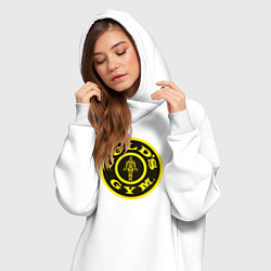 Женское худи-платье Gold's Gym, цвет: белый — фото 2