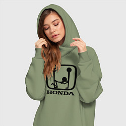 Женское худи-платье Honda Logo Sexy, цвет: авокадо — фото 2