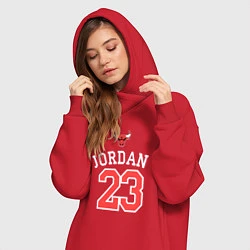 Женское худи-платье Jordan 23, цвет: красный — фото 2