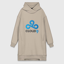 Женское худи-платье Cloud9, цвет: миндальный