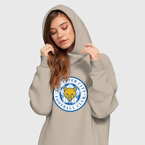 Женская толстовка-платье Leicester City FC / Миндальный – фото 3