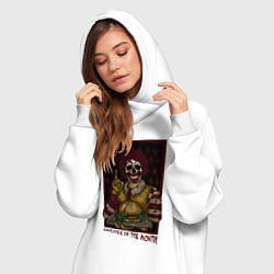 Женское худи-платье Лучший работник месяца клоун Роналд, цвет: белый — фото 2