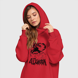 Женское худи-платье Asking Alexandria Devil, цвет: красный — фото 2