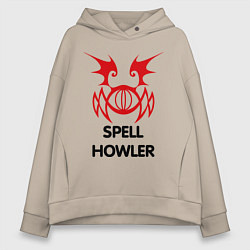 Толстовка оверсайз женская Dark Elf Mage - Spell Howler, цвет: миндальный