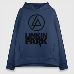 Толстовка оверсайз женская Linkin Park, цвет: тёмно-синий