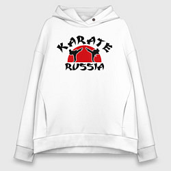 Толстовка оверсайз женская Karate Russia, цвет: белый