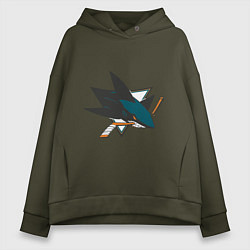 Женское худи оверсайз San Jose Sharks