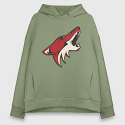 Толстовка оверсайз женская Phoenix Coyotes, цвет: авокадо