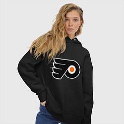 Толстовка оверсайз женская Philadelphia Flyers, цвет: черный — фото 2