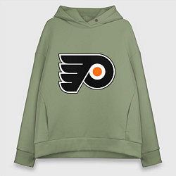 Толстовка оверсайз женская Philadelphia Flyers, цвет: авокадо