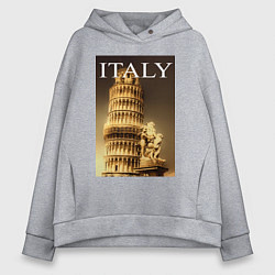 Женское худи оверсайз Leaning tower of Pisa
